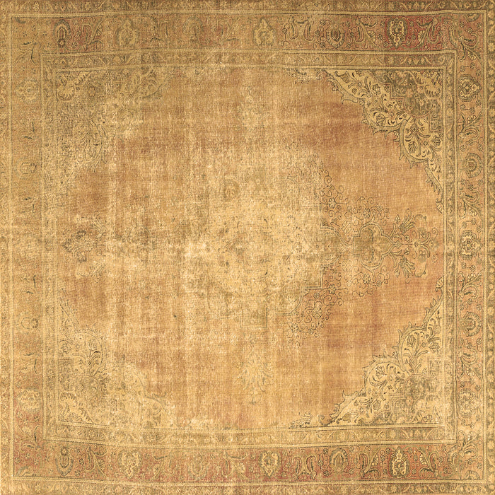 Square Machine Washable Persian Brown Traditional Rug, wshtr3594brn
