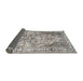 Sideview of Traditional Pale Silver Gray Persian Rug, tr3595