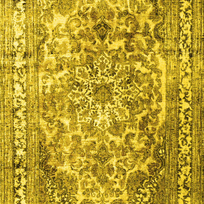 Machine Washable Persian Yellow Traditional Rug, wshtr3595yw
