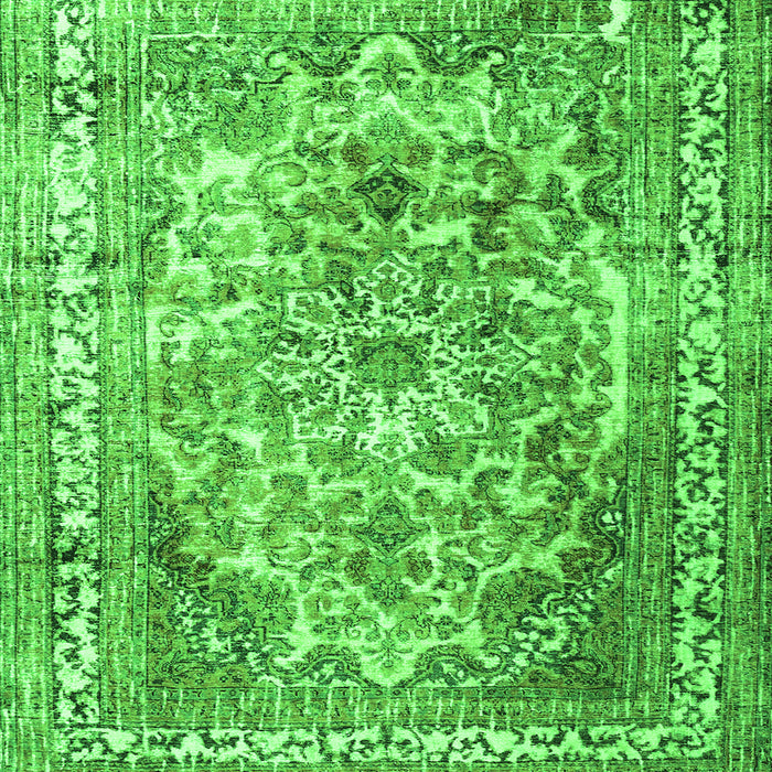 Serging Thickness of Persian Green Traditional Rug, tr3595grn