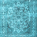 Square Persian Light Blue Traditional Rug, tr3595lblu