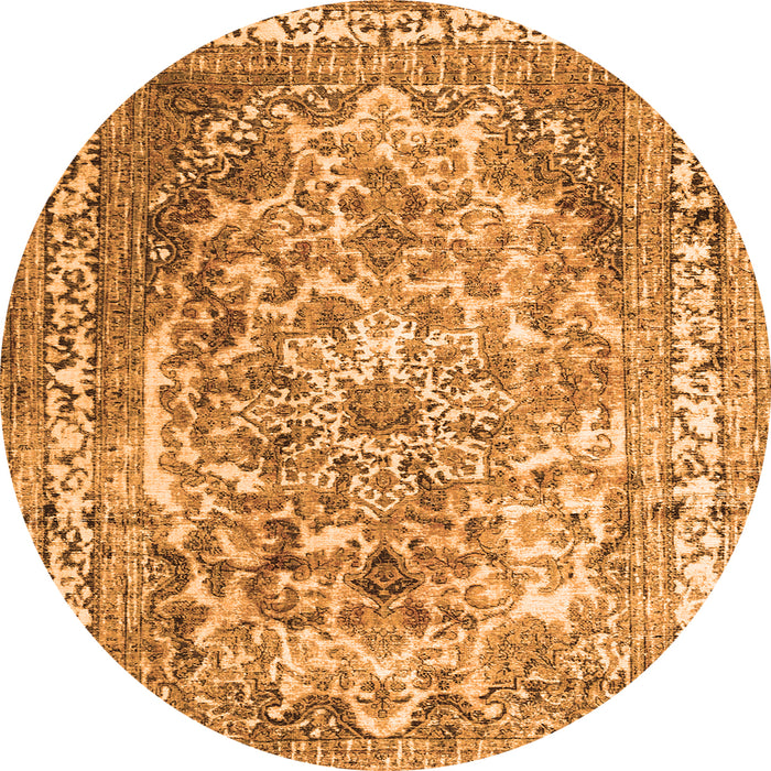 Machine Washable Persian Orange Traditional Area Rugs, wshtr3595org