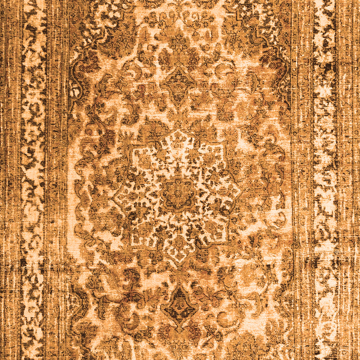 Serging Thickness of Machine Washable Persian Orange Traditional Area Rugs, wshtr3595org