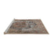 Sideview of Machine Washable Traditional Sienna Brown Rug, wshtr3596