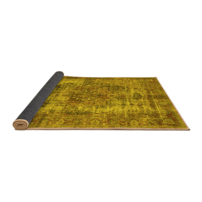 Sideview of Persian Yellow Traditional Rug, tr3596yw