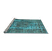 Sideview of Machine Washable Persian Light Blue Traditional Rug, wshtr3596lblu