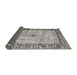 Sideview of Traditional Carbon Gray Persian Rug, tr3597