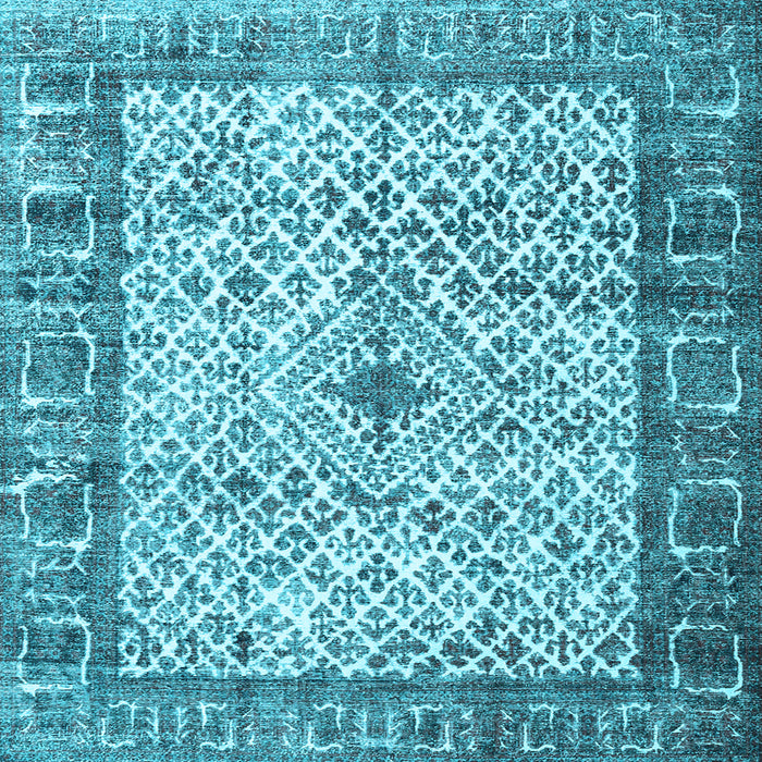 Square Persian Light Blue Traditional Rug, tr3597lblu