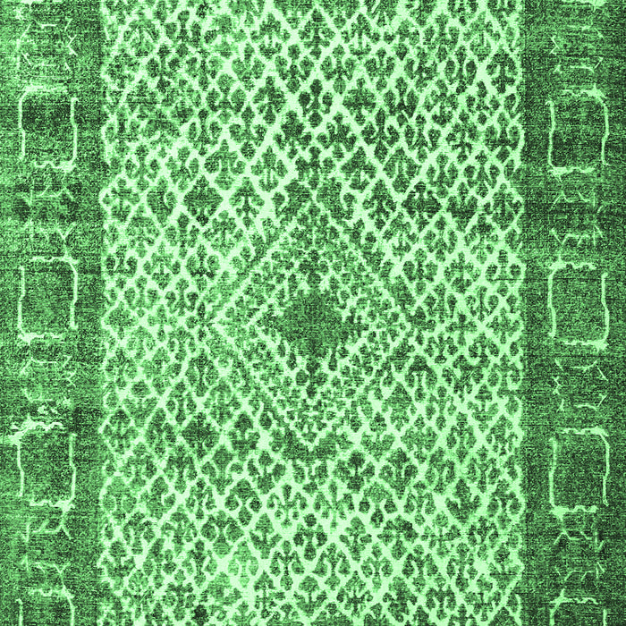 Machine Washable Persian Emerald Green Traditional Area Rugs, wshtr3597emgrn