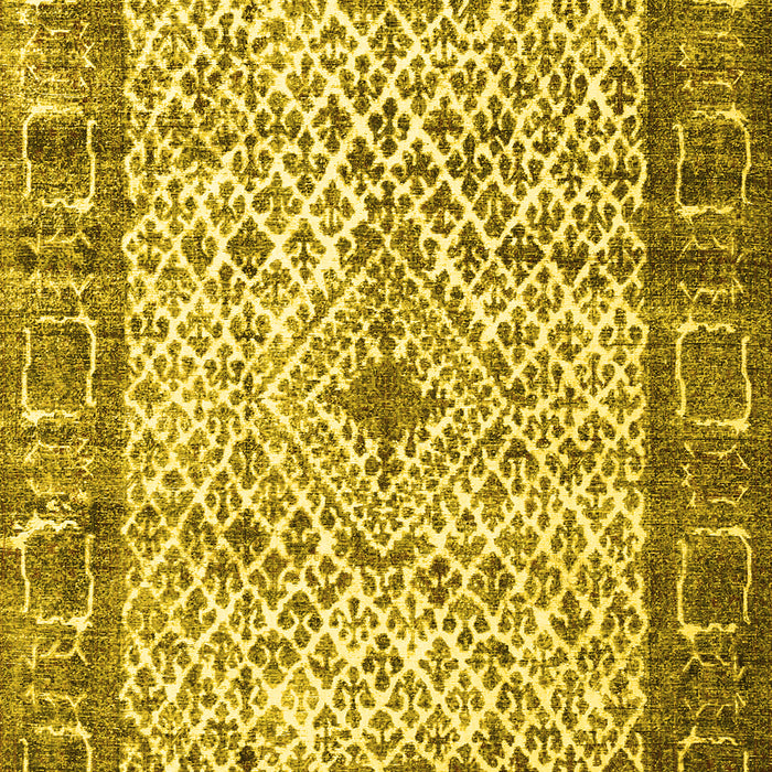 Machine Washable Persian Yellow Traditional Rug, wshtr3597yw
