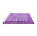 Sideview of Machine Washable Persian Purple Traditional Area Rugs, wshtr3597pur