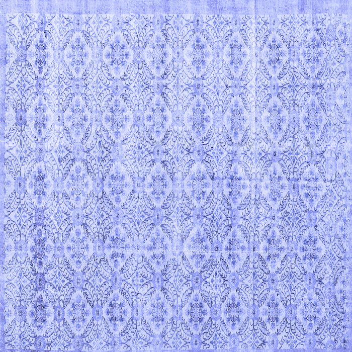 Square Persian Blue Traditional Rug, tr3598blu