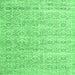 Square Persian Emerald Green Traditional Rug, tr3598emgrn