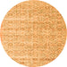 Square Persian Orange Traditional Rug, tr3598org