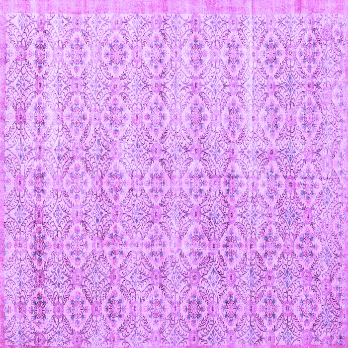 Square Machine Washable Persian Purple Traditional Area Rugs, wshtr3598pur