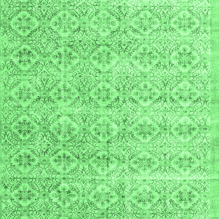 Machine Washable Persian Emerald Green Traditional Area Rugs, wshtr3598emgrn