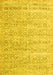 Machine Washable Persian Yellow Traditional Rug, wshtr3598yw