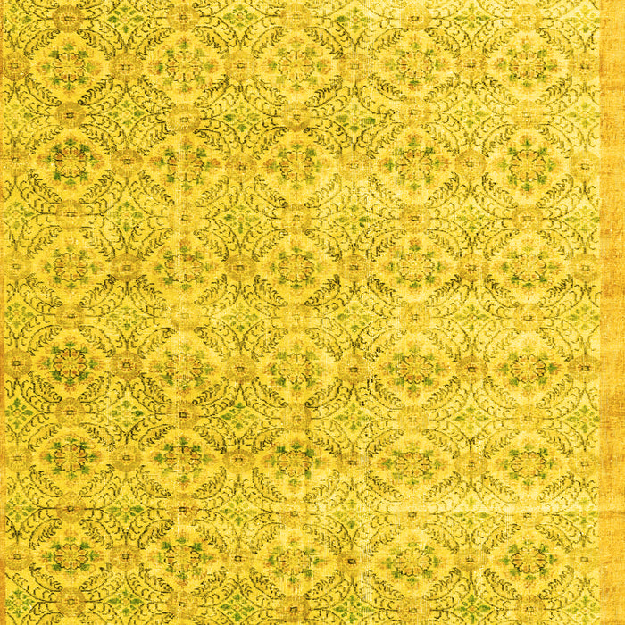 Machine Washable Persian Yellow Traditional Rug, wshtr3598yw