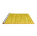 Sideview of Machine Washable Persian Yellow Traditional Rug, wshtr3598yw