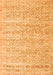 Serging Thickness of Machine Washable Persian Orange Traditional Area Rugs, wshtr3598org