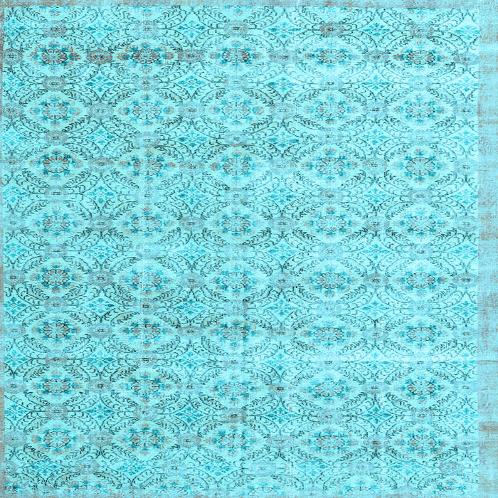 Square Persian Light Blue Traditional Rug, tr3598lblu
