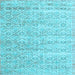Square Persian Light Blue Traditional Rug, tr3598lblu