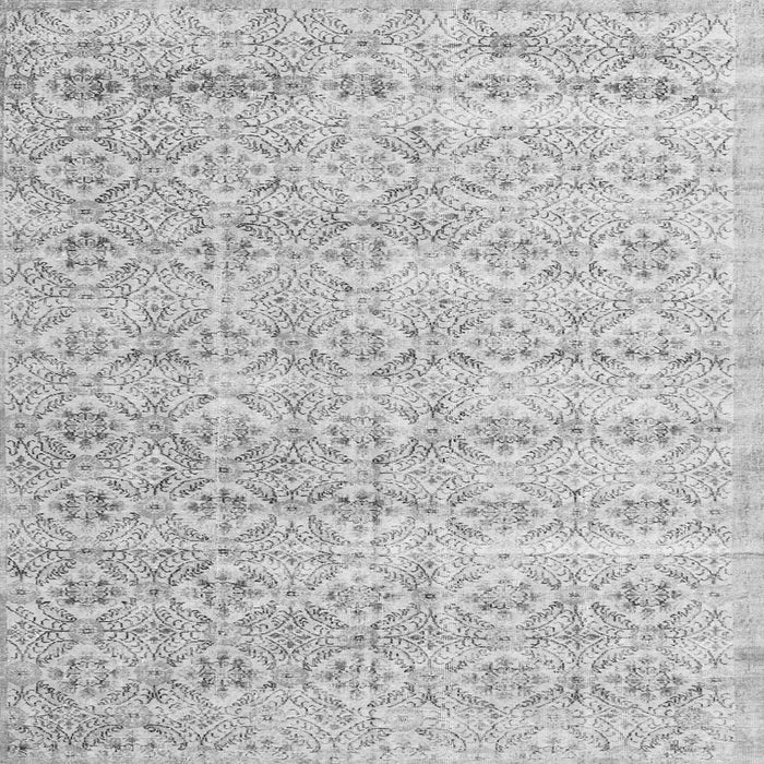 Round Machine Washable Persian Gray Traditional Rug, wshtr3598gry