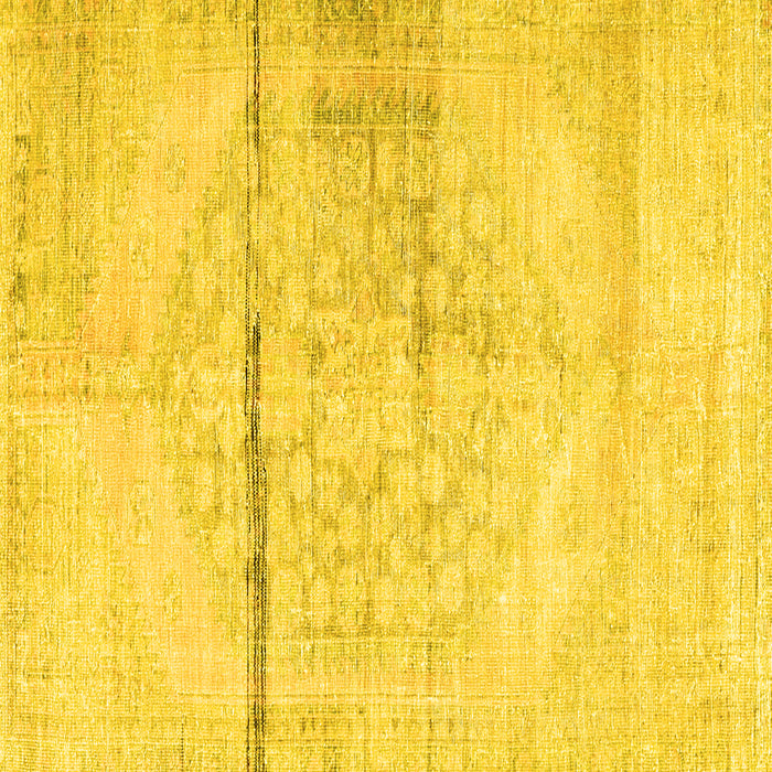 Square Persian Yellow Traditional Rug, tr3599yw