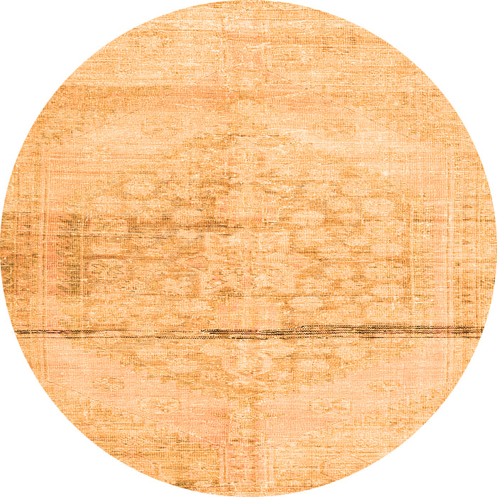 Square Persian Orange Traditional Rug, tr3599org