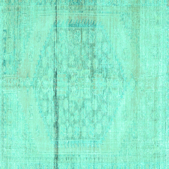 Square Persian Turquoise Traditional Rug, tr3599turq