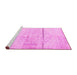 Sideview of Machine Washable Persian Pink Traditional Rug, wshtr3599pnk