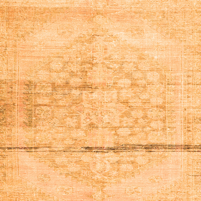 Serging Thickness of Machine Washable Persian Orange Traditional Area Rugs, wshtr3599org