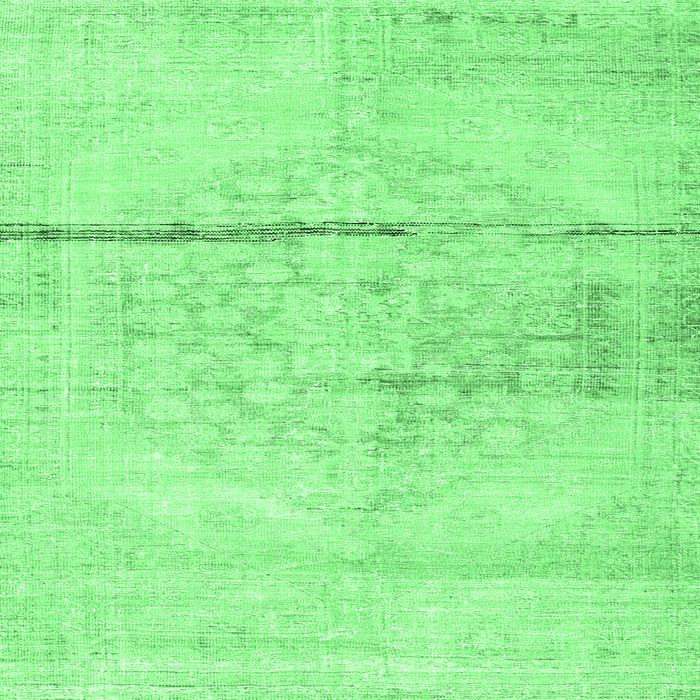Square Persian Emerald Green Traditional Rug, tr3599emgrn