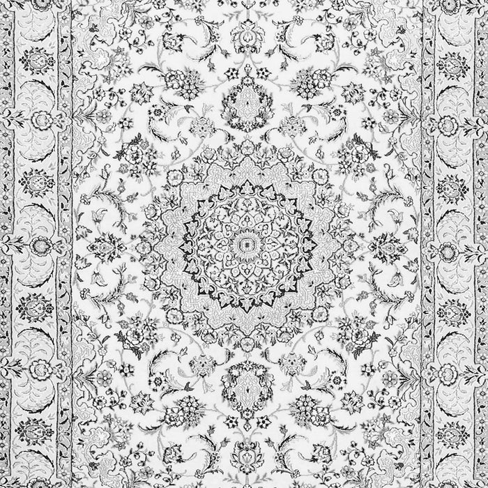 Serging Thickness of Machine Washable Medallion Gray Traditional Rug, wshtr359gry