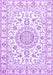 Medallion Purple Traditional Rug, tr359pur