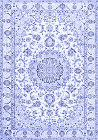 Medallion Blue Traditional Rug, tr359blu