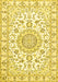 Medallion Yellow Traditional Rug, tr359yw