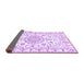 Sideview of Medallion Purple Traditional Rug, tr359pur