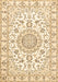 Medallion Brown Traditional Rug, tr359brn