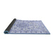 Sideview of Medallion Blue Traditional Rug, tr359blu