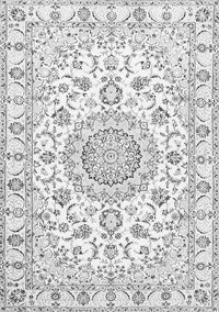 Medallion Gray Traditional Rug, tr359gry