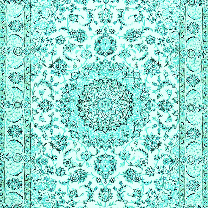 Medallion Turquoise Traditional Rug, tr359turq