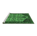 Sideview of Machine Washable Persian Emerald Green Traditional Area Rugs, wshtr35emgrn