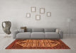 Machine Washable Persian Orange Traditional Area Rugs in a Living Room, wshtr35org