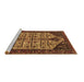 Sideview of Machine Washable Persian Brown Traditional Rug, wshtr35brn