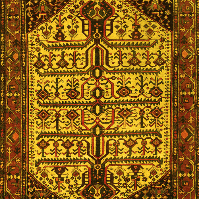 Machine Washable Persian Yellow Traditional Rug, wshtr35yw