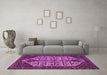 Machine Washable Persian Purple Traditional Area Rugs in a Living Room, wshtr35pur