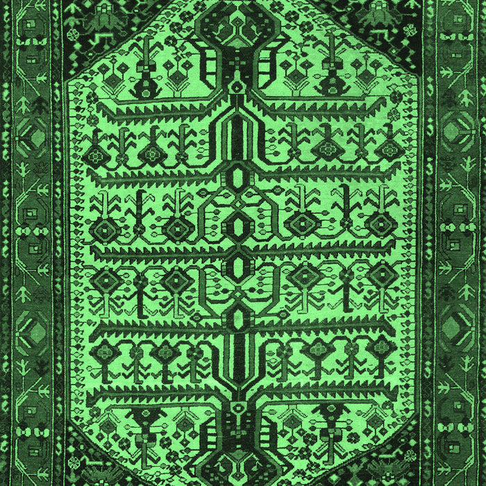 Machine Washable Persian Emerald Green Traditional Area Rugs, wshtr35emgrn