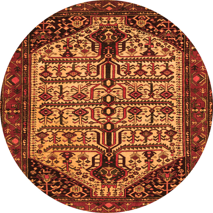 Machine Washable Persian Orange Traditional Area Rugs, wshtr35org