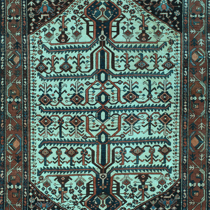 Machine Washable Persian Light Blue Traditional Rug, wshtr35lblu